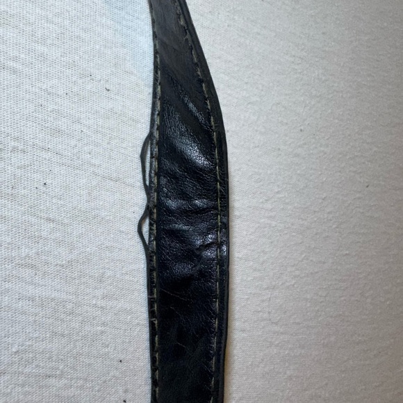 Joe Boxer Black Leather Shoulder Bag - Picture 5 of 5